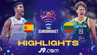 Spain 🇪🇸  Lithuania 🇱🇹  Round of 16  Game Highlights  FIBA EuroBasket 2022 [upl. by Woods72]