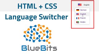 Creating Language Switcher Dropdown HTML  CSS with Flexbox [upl. by Davison]