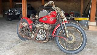 Will this Newly Restored Antique Junkyard Harley Davidson Run [upl. by Mcgregor]