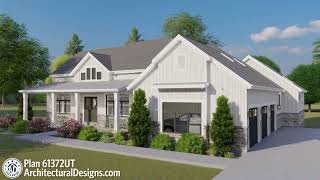 3000 Sq Ft House Plans  Modern Farmhouse Plan 61372UT Exclusive from ADHousePlans [upl. by Addiego]