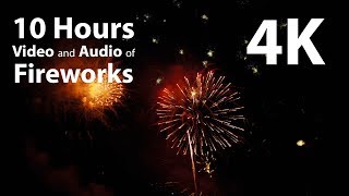 4K 10 hours  4th July  New Year filmed Fireworks Display  celebration relaxation [upl. by Lainey138]