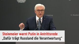 Bundespräsident Steinmeier warnt Putin in Antrittsrede [upl. by Fritts]