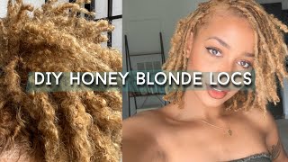 Step by Step DIY Honey Blonde Locs with Minimal Damage  WestIndieRay [upl. by Whitehurst]