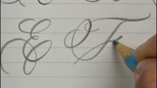 How to write Copperplate Calligraphy Alphabet with a pencil  Handwriting [upl. by Emerick]