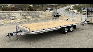 HampH 102x204 Aluminum Beavertail Deckover Flatbed Trailer 14000 GVW H10224HALD140 [upl. by Countess]