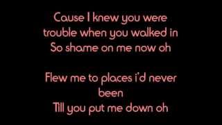 Taylor Swift I Knew You Were Trouble Lyrics [upl. by Suedaht]