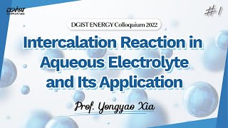 1 Intercalation Reaction in Aqueous Electrolyteand Its Application [upl. by Florrie258]