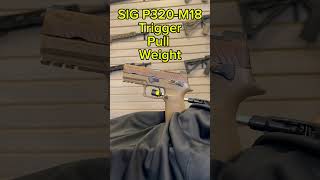 Sig Sauer P320 M18 Trigger Pull Weight [upl. by Kaiulani953]