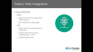 Building a Web Service Integration in BarTender [upl. by Cargian]