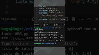 008  python  Listas em Python [upl. by Mayhs]