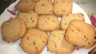 Atta Jeera Biscuit Recipe in Microwave Oven  Whole Wheat Flour Cookies in Hindi  Healthy Biscuits [upl. by Anisah]