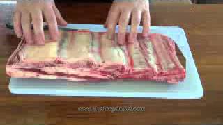 How to Remove the Fascia Membrane from a Rack of Ribs [upl. by Evot]