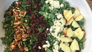 Kale and Apple Salad With a homemade dressing Super food salad [upl. by Hotze]