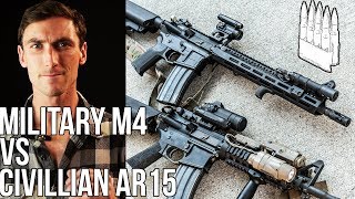 Military M4 vs High End Civilian AR15 [upl. by Zahavi810]