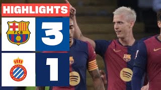 FC BARCELONA 3  1 RCD ESPANYOL I RESUMEN LALIGA EA SPORTS [upl. by Zetroc]