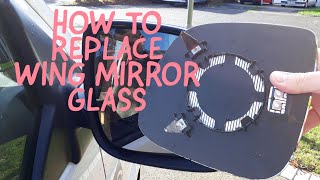 How to change glass for wing mirror VW T5 TRANSPORTER Van TUTORIAL AUTODOC [upl. by Animrac]