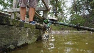 MAGNET FISHING UNDER WATER FOOTAGE OF 1150LB PULL MAGNET LUCKY FINDS [upl. by Zeret]