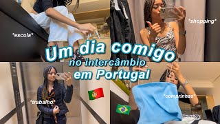 VLOG Um dia comigo no intercâmbio em Portugal shopping comprinhas escola  Larah time ✨ [upl. by Elleniad]