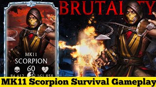 MK11 Scorpion Survival Mode Elder Tower Gameplay MK Mobile  MK11 Team [upl. by Licec]