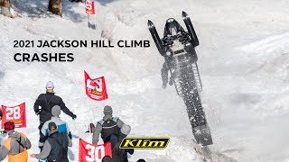 2021 World Championship Jackson Hole Snowmobile Hill Climb Crashes [upl. by Sibell]