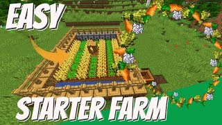 How to make a Crop Farm in Minecraft Starter Crop Farm for Minecraft Survival 114 amp 115 Avomance [upl. by Hcurob]