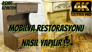 ASMR Mobilya Restorasyon Nasıl Yapılır ⁉ Komodin Yenileme  ASMR Furniture Restoration  Commode [upl. by Siahc]