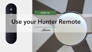 How To use your Hunter Ceiling Fan Remote [upl. by Liemaj]