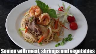 Easy Recipe quotSomen With Meat Shrimps and Vegetablesquot  Cooking Vietnamese At Home [upl. by Ansley]