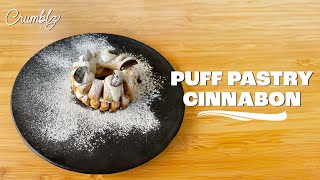 Easy Puff Pastry Cinnabon Recipe  Irresistible Dessert Treat 🤩😍 [upl. by Leina]