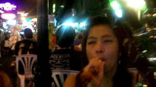 Thai Girls Smoking  Kao San Road Bangkok Thailand [upl. by Kenny]