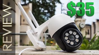 Besder 5MP PTZ Auto Tracking Outdoor WiFi IP Security Camera Review [upl. by Euqirne]