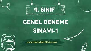 4 Sınıf Genel Deneme Sınavı1 [upl. by Anavi]