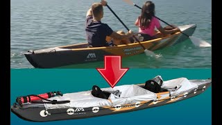 Transforming an inflatable DropStitch 2person recreational kayak into the expeditional one [upl. by Golightly]