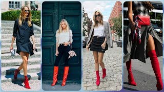 Die aktuelle 20 ideen zu rote damen stiefel frühling 2018 [upl. by Nyrem]