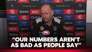 Ken Hinkley Our numbers arent so bad  Port Adelaide press conference  Fox Footy [upl. by Concordia]