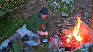 Primitive Grilled Steak Bushcraft Camp Kitchen [upl. by Enirhtac]