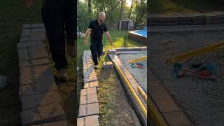 How to build a Retaining wall for a patio [upl. by Naeerb]