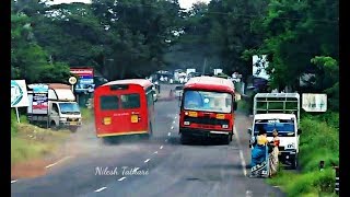 MSRTC BUSES IN ACTION IN KONKAN  ST BUSES  MAHARASHTRA [upl. by Eelyk737]