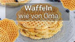 Omas einfacher Waffelteig  WAFFELN selber machen  eatde [upl. by Miett]