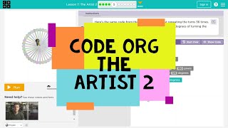 Codeorg Lesson 7 The Artist 2  Code Org Accelerated Course The Artist 2  Codeorg Lesson 7 [upl. by Traggat934]