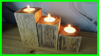 How to Make Simple Wooden Tealight Holders Using Scrap Wood [upl. by Ruth202]