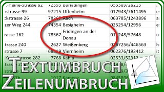 Text untereinander schreiben Textumbruch Zeilenumbruch  Excel Grundlagen Tutorial amp Anleitung [upl. by Haral]