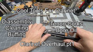 Clarinet Overhaul pt 1 Band Instrument Repair Ferrees Tools Wes Lee Music Repair [upl. by Mcclenaghan]