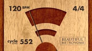 120 BPM 44 Wood Metronome HD [upl. by Llerad]