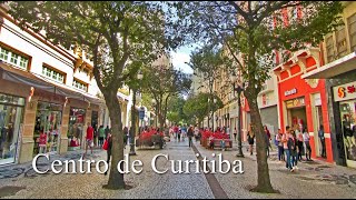 Curitiba Downtown  Walking Tour 4K [upl. by Fernandina966]