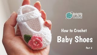 Crochet Baby Booties Tutorial For Beginners Part 2 [upl. by Mishaan783]