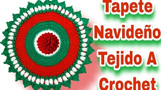 Tapetes NAVIDEÑOS tejidos a CROCHET Pasó A Pasó Círcular [upl. by Adelle]