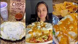 BIG chipotle bowl tiktok MUKBANG compilation [upl. by Ahders463]