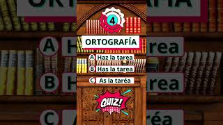 gramáticaespañol quiz ortografía testdeculturageneral quizculturageneral culturageneral [upl. by Hgielram]