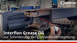 Wartung der Containerverriegelung am LKWAnhänger mit Interflon Grease OG [upl. by Ettolrahs]